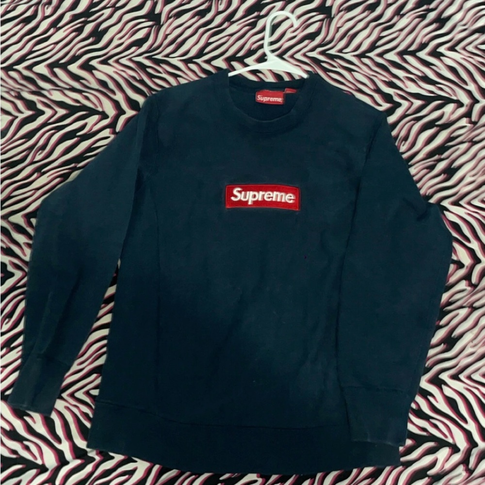 Supreme Navy Crewneck Sweater